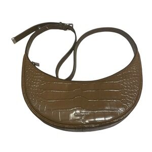 Michael Kors Avra Medium‎ Crocodile Embossed Leather Crossbody Bag Sling NEW NWT